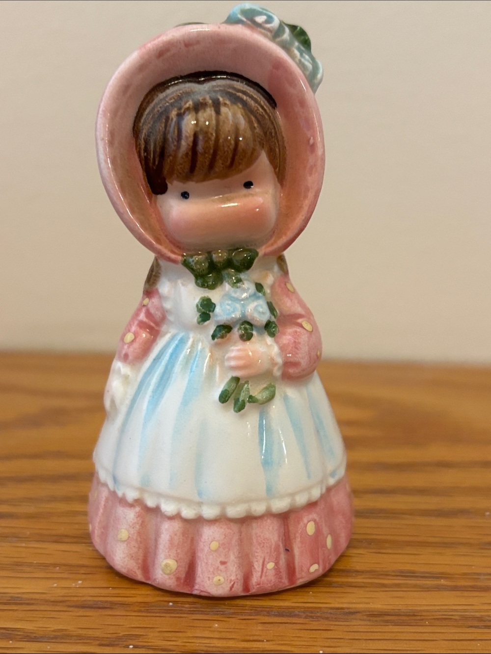 Vintage 1977 Joan Walsh Anglund Flower Girl Bell Ornament